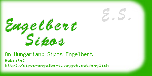 engelbert sipos business card